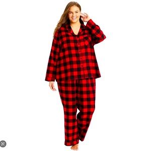 2pc 2X Pajama Set Plaid Flannel Buffalo Check PJ Red Black Wondershop Target NEW